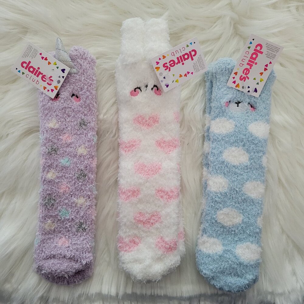 Claire's Fuzzy Socks Set
